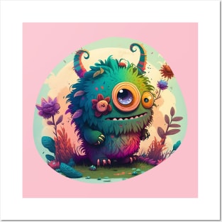 Cute Friendly Monster Posters and Art